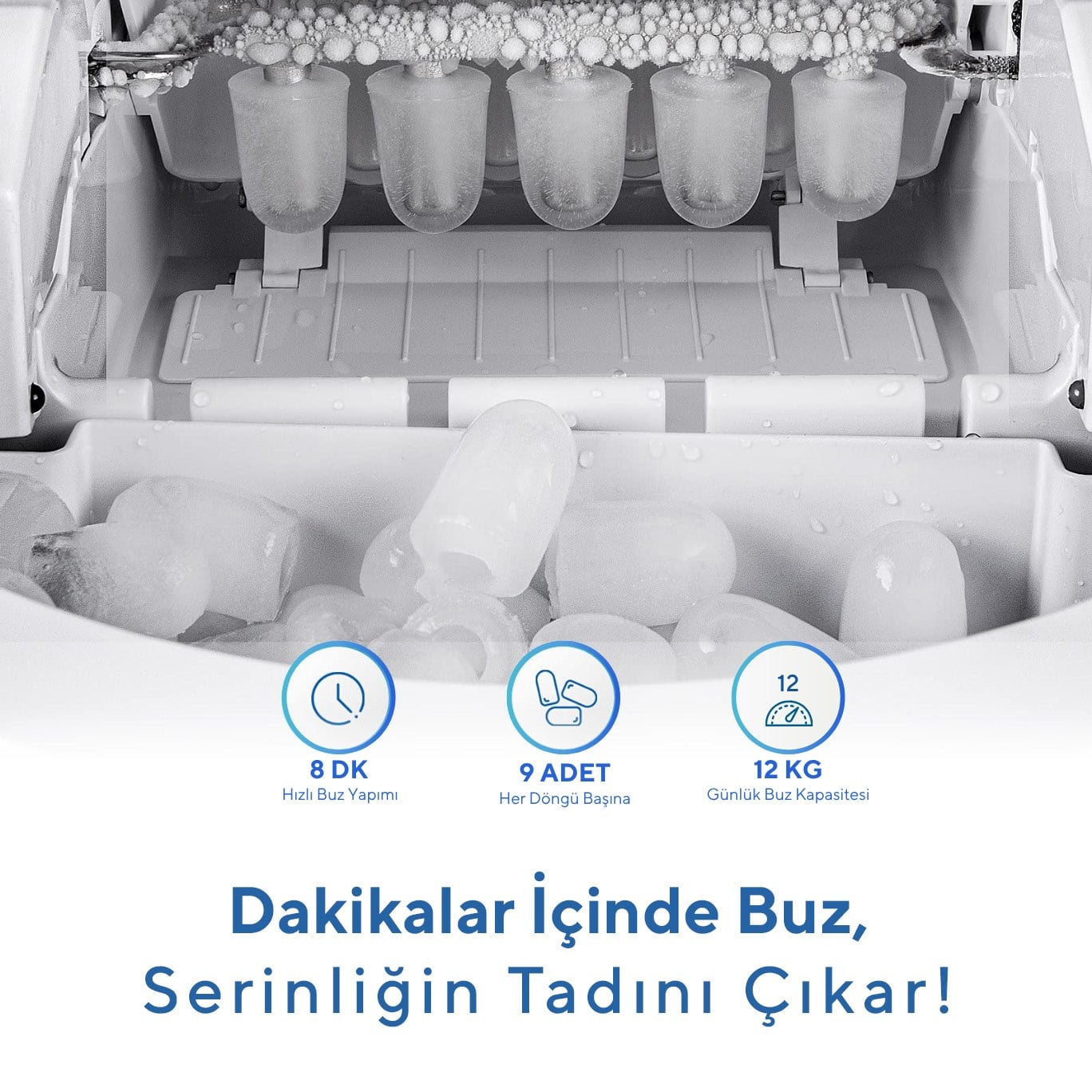 Kumtel Taşınabilir Otomatik Buz Makinesi HIM-02
