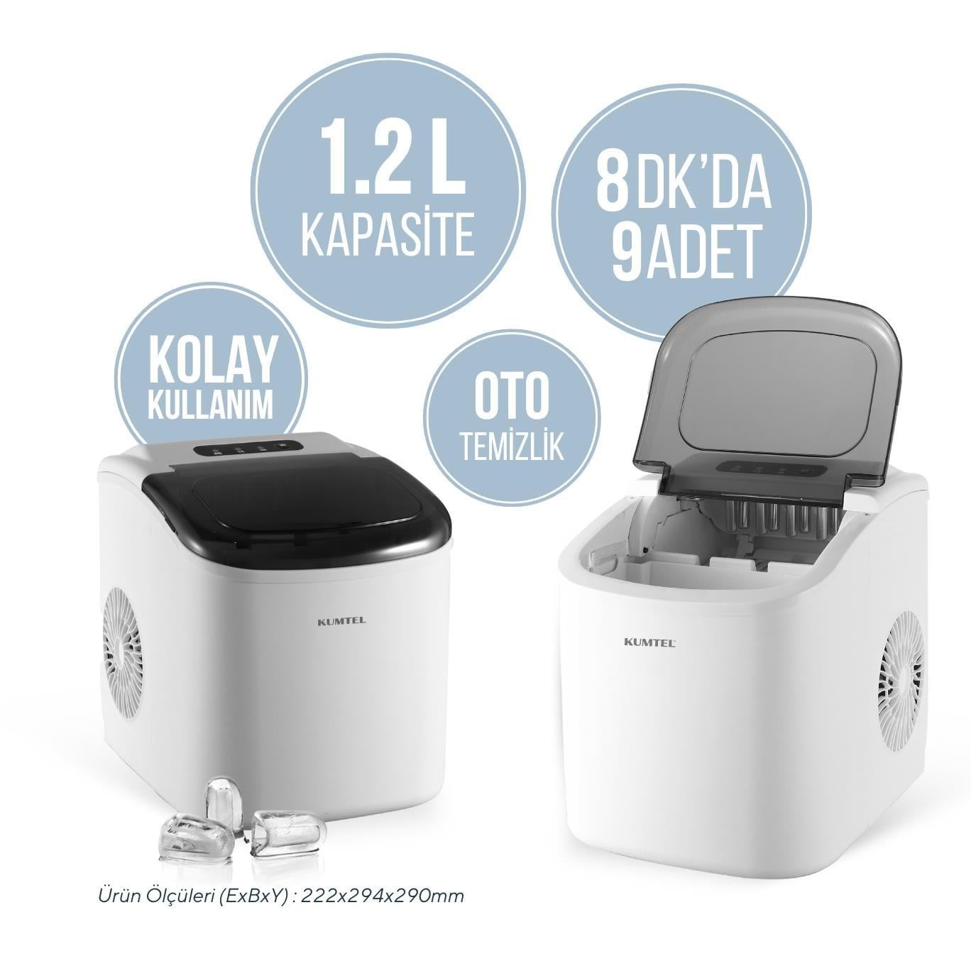 Kumtel Taşınabilir Otomatik Buz Makinesi HIM-01