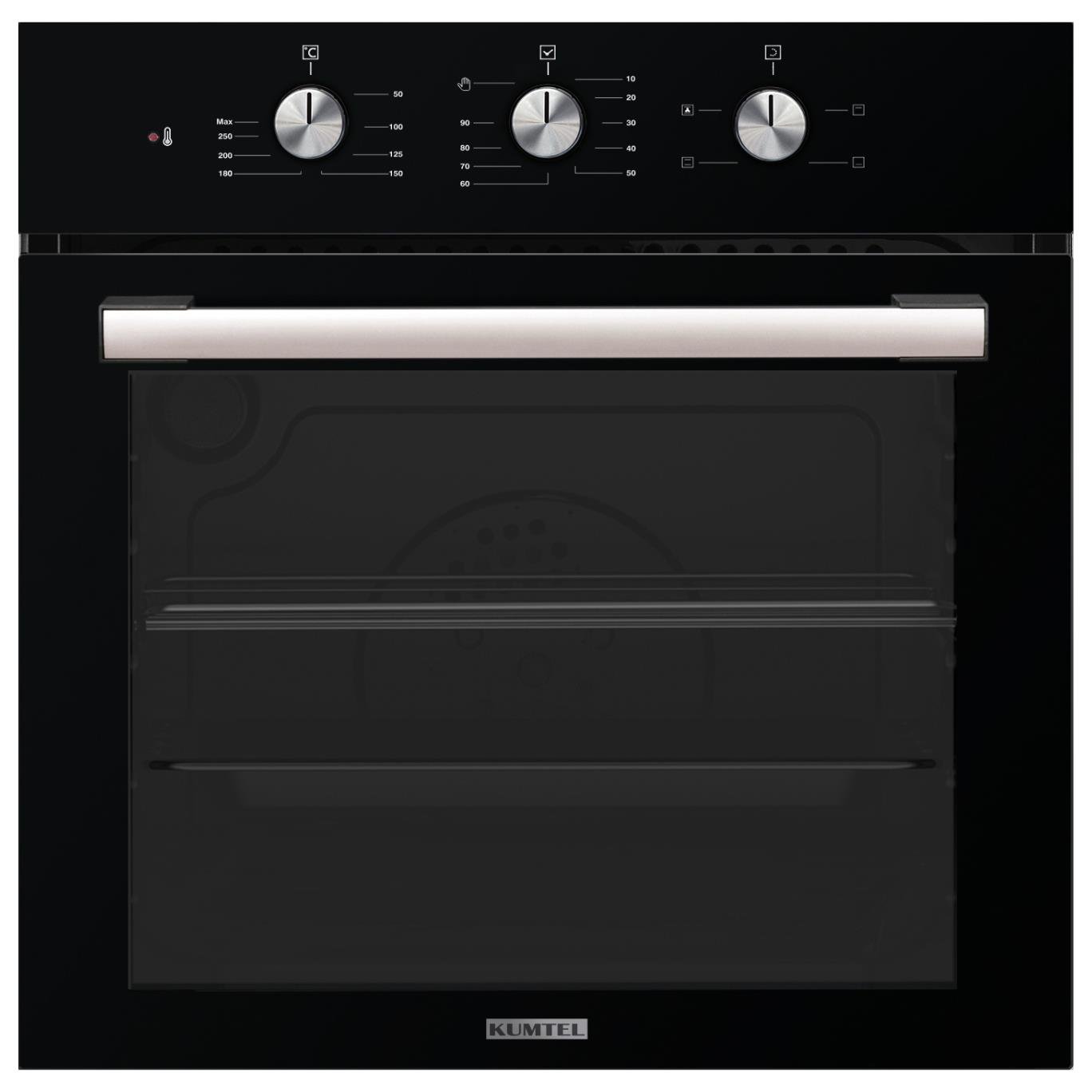 Kumtel Turbo Fanlı Siyah Ankastre Fırın B66 - SF2 ( 4 pro 3 düğ )