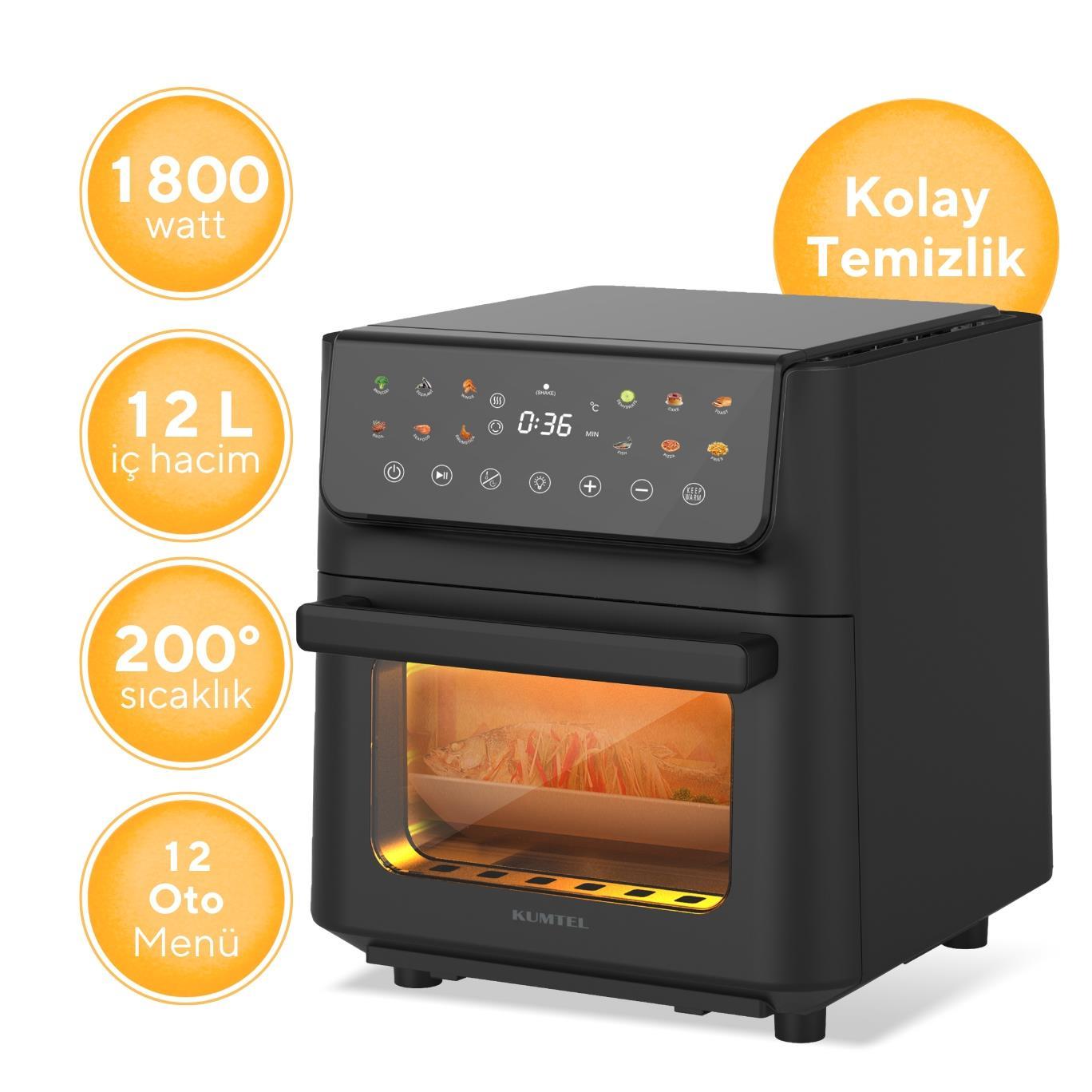 Kumtel XXL 12 Litre Fastfryer (Yağsız Fritöz Airfryer ) HAF-10