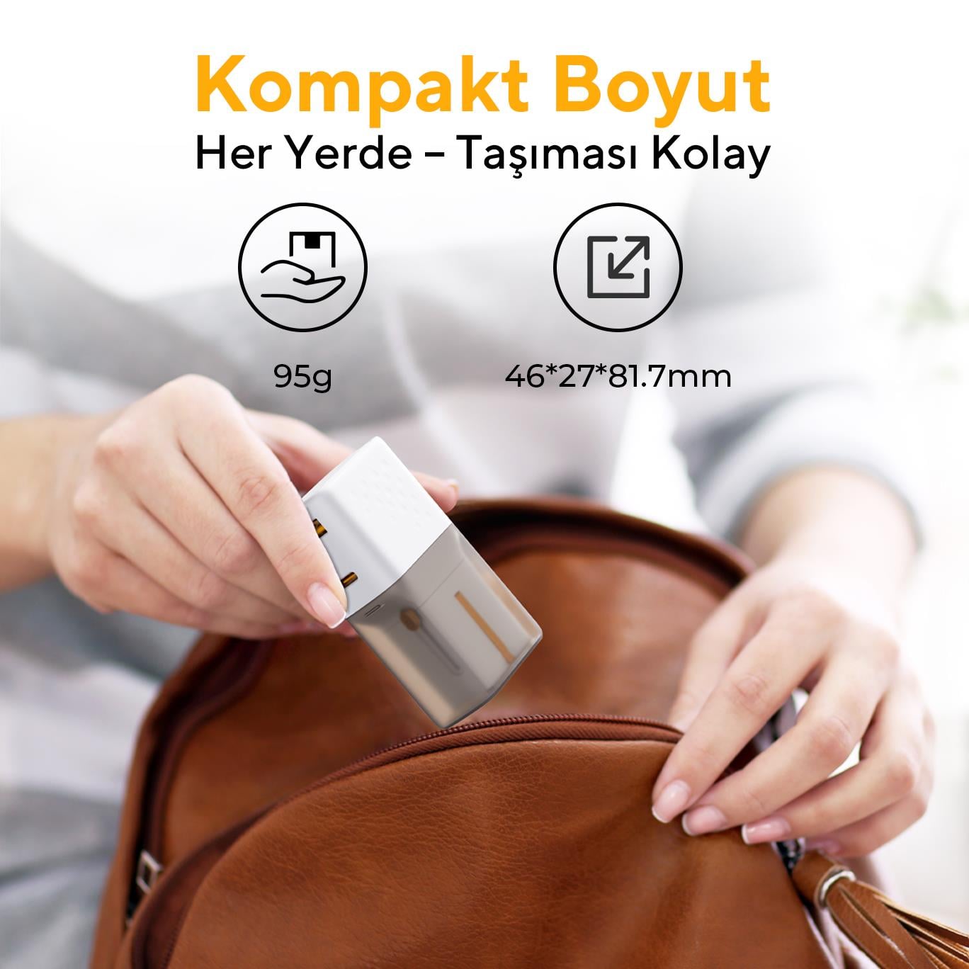 VOLTME F4028 V35 Seyahat Şarj Adaptörü – Beyaz