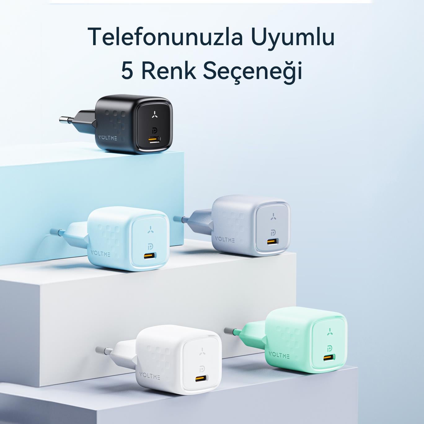 VOLTME V2004 Revo Beyaz 20W USB-C Şarj Aleti
