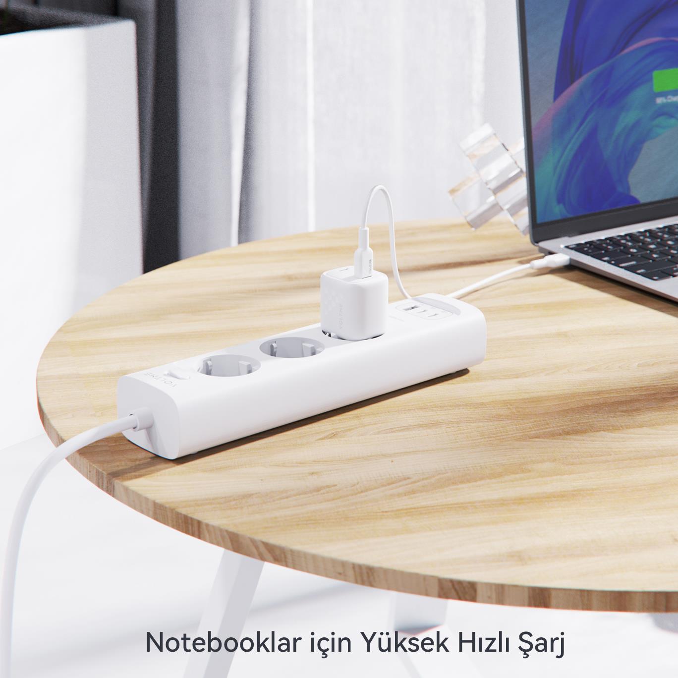 VOLTME V2014 Revo Beyaz 30W CC GaN Şarj Aleti