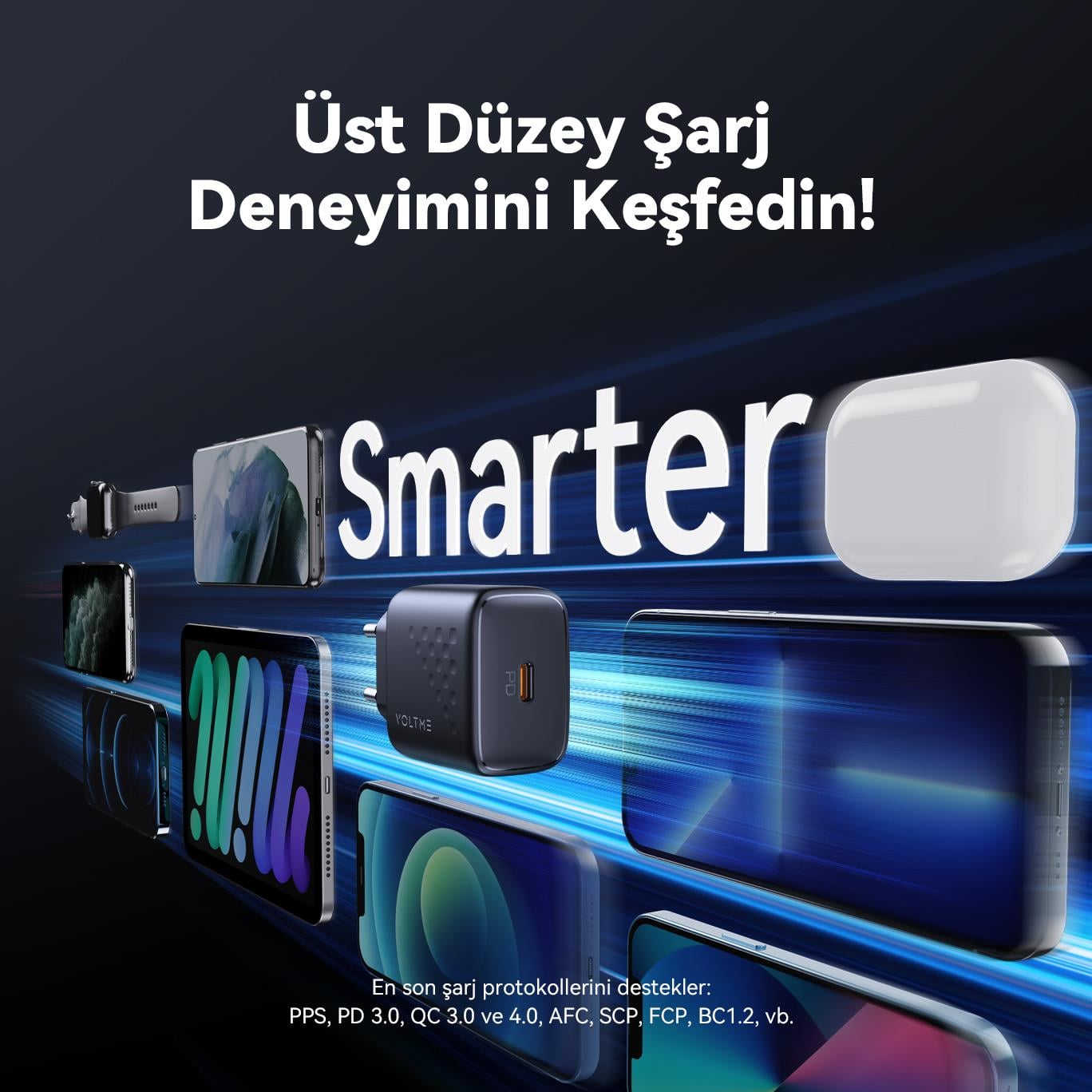 VOLTME V2017 Revo Siyah 20W C Şarj Aleti