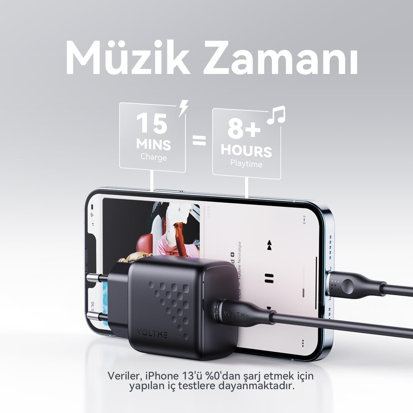 VOLTME V2017 Revo Siyah 20W C Şarj Aleti