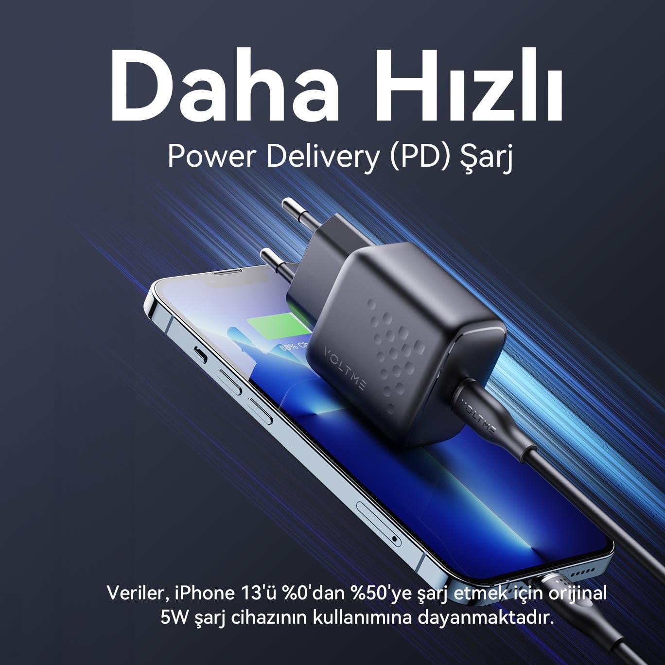 VOLTME V2017 Revo Siyah 20W C Şarj Aleti