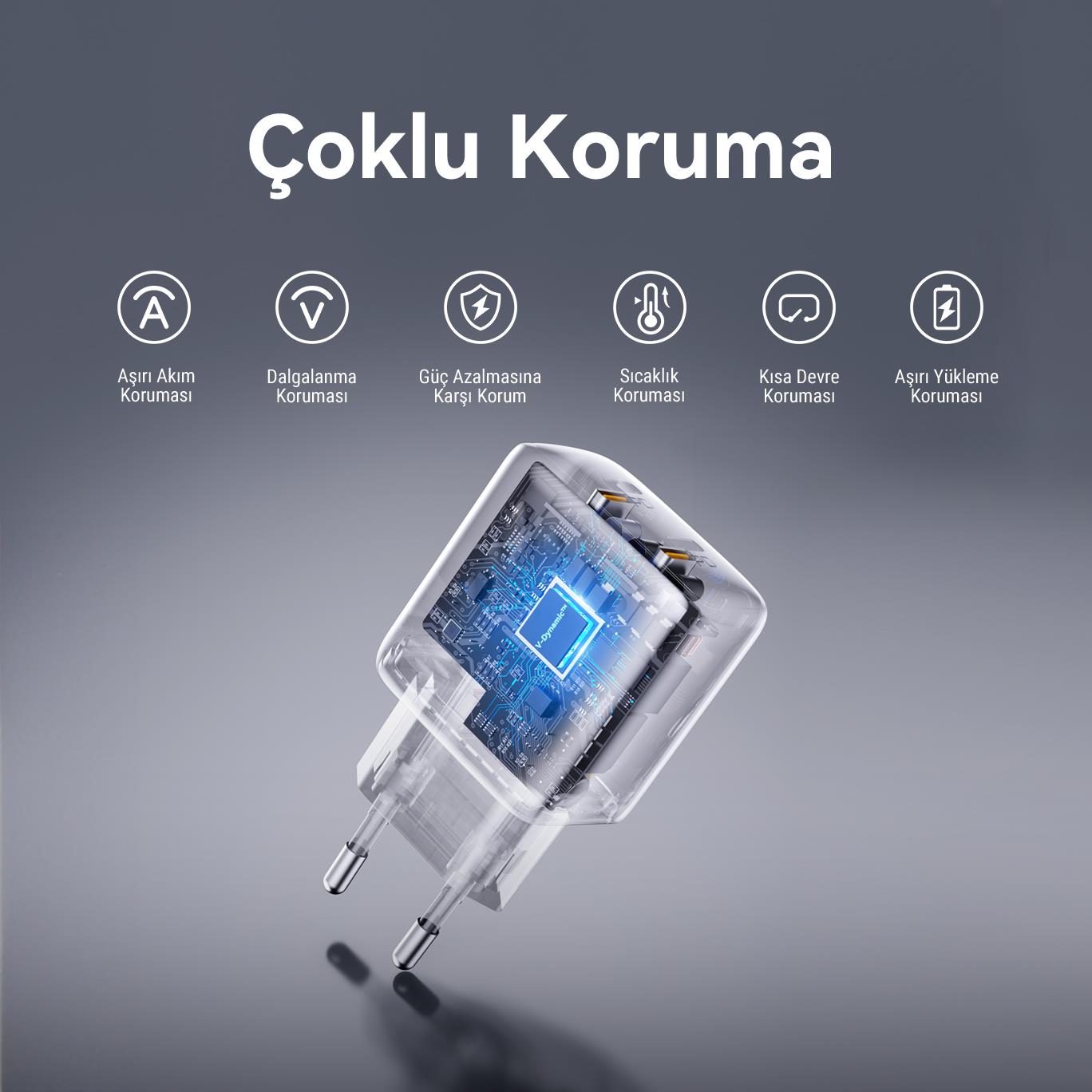 VOLTME V2022 Revo Beyaz 35W CC GaN Şarj Aleti