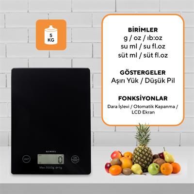  Kumtel Dijital Cam Mutfak Tartısı HKS-03
