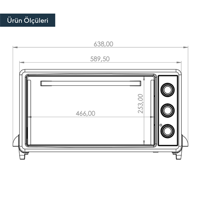 Kumtel Fuşya Turbo 40 Litre Mini Fırın LX-3525