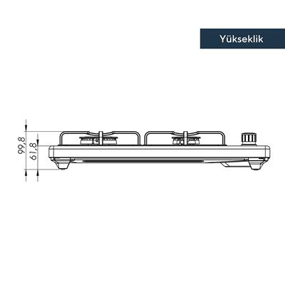 Kumtel İnox Setüstü Ocak KO-420 F