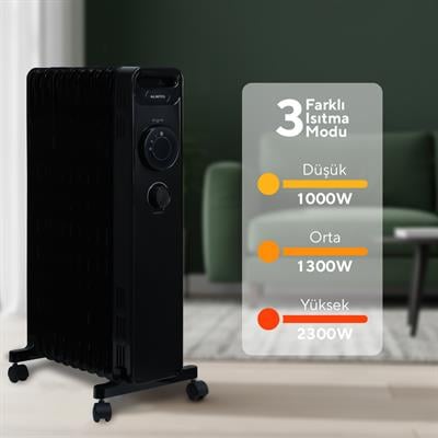 Kumtel 11 Dilim Siyah Radyatör KUM1230S