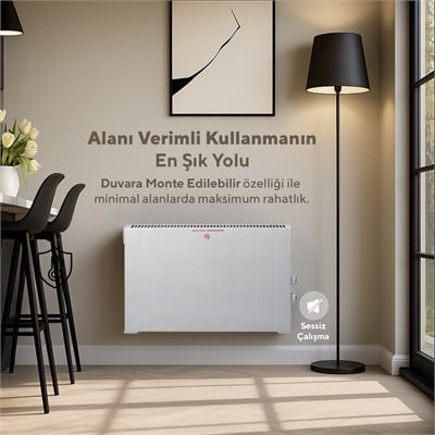 Kumtel 2500 W 2 Kademeli Termostatlı Beyaz Konvektör Isıtıcı HC-2947