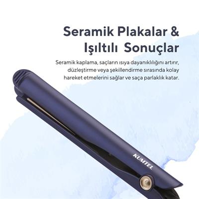 Kumtel 2in1 Seramik Saç Düzleştirici HTHS-02