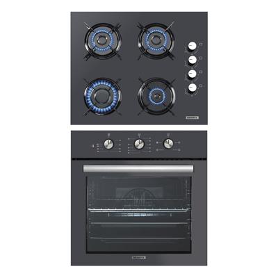 Kumtel 2li Antrasit Ankastre Cam Set(Fırın ve Ocak)