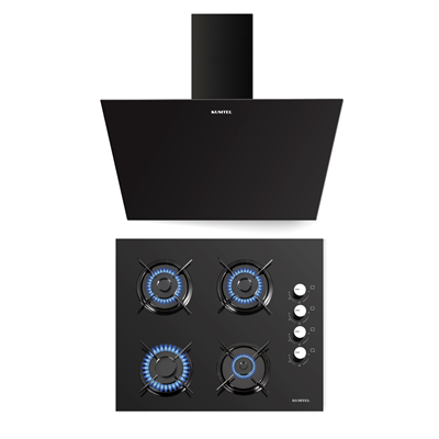 Kumtel 2li Dinamik Siyah Ankastre Set