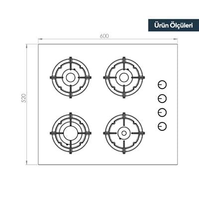 Kumtel 2li Magic Cam Ankastre Set (Fırın-Ocak)