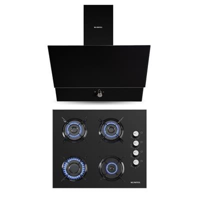 Kumtel 2li Siyah Ankastre Set (Ocak-Davlumbaz)