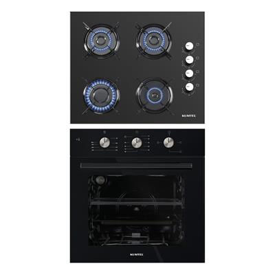 Kumtel 2li Siyah Ankastre Set (Ocak-Fırın)