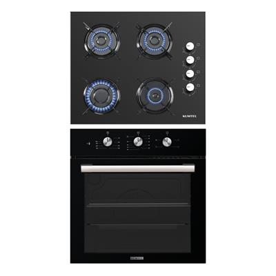 Kumtel 2li Siyah Ankastre Set (Ocak- Fırın)