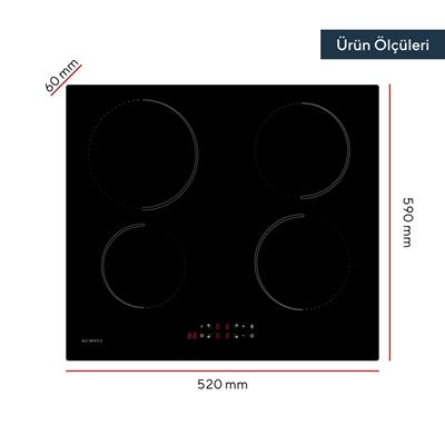 Kumtel 2li Siyah İndüksiyonlu Ankastre Set (Fırın-Ocak)