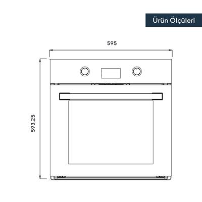 Kumtel 2li Siyah İndüksiyonlu Ankastre Set (Fırın-Ocak)