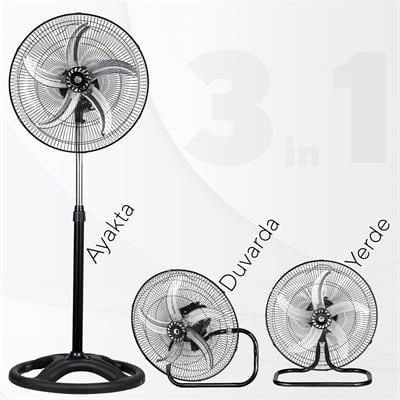 Kumtel 3in1 Sanayi Tipi Vantilatör 18