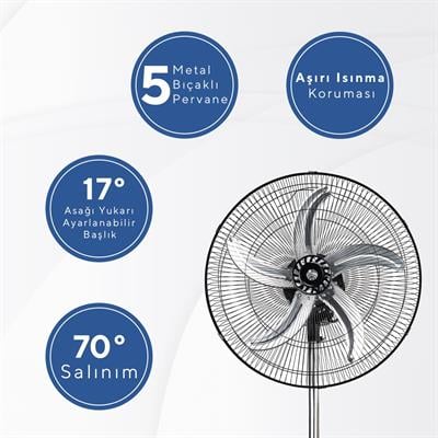 Kumtel 3in1 Sanayi Tipi Vantilatör 18