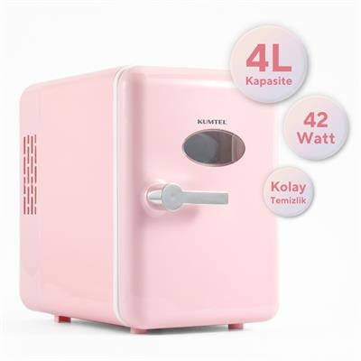 Kumtel 4L Pembe Mini Buzdolabı HMFR-03