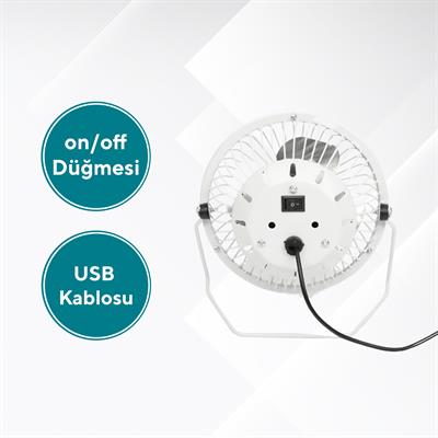 Kumtel 4lü Masaüstü USB Fan