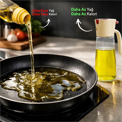 Kumtel 500 ml Çok Amaçlı Cam Sprey Yağdanlık HSPR-02