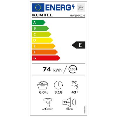 Kumtel 6kg Beyaz Çamaşır Makinesi HW6MAC-01