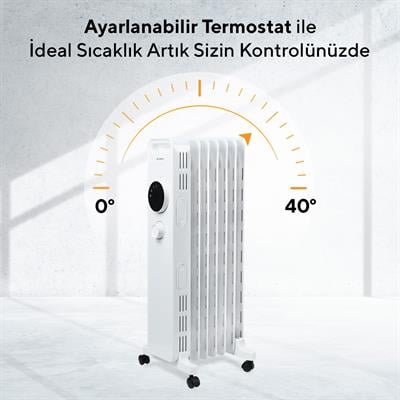 Kumtel 7 Dilim Beyaz Radyatör KUM-1220S