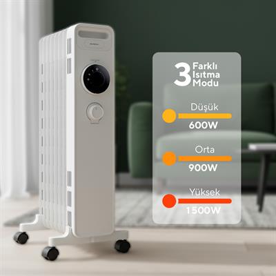 Kumtel 7 Dilim Beyaz Radyatör KUM-1220S