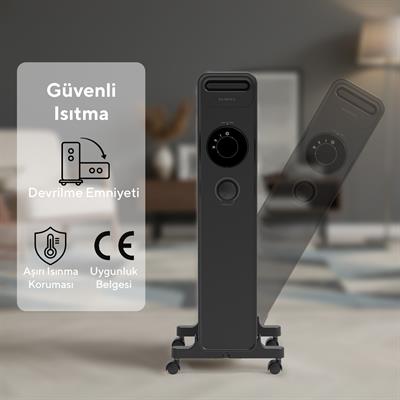 Kumtel 7 Dilim Siyah Radyatör KUM-1220S