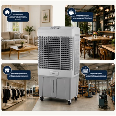 Kumtel 80 Litre Sulu Portatif Hava Soğutucu (Air Cooler) Büyük Boy HAC-100