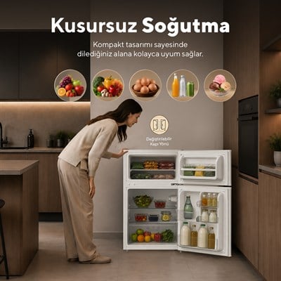 KUMTEL 87L MİNİ BUZDOLABI BEYAZ HTMF-90EW