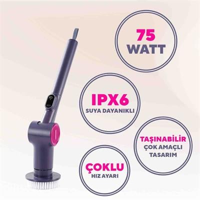 Kumtel 9in1 Şarjlı Çok Amaçlı Temizlik Fırçası Seti HSCR-01