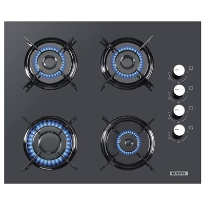 Kumtel Antrasit 2li Ankastre Cam Set (Ocak-Dokunmatik Davlumbaz)