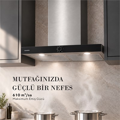 Kumtel Armany 60 cm İnox Davlumbaz