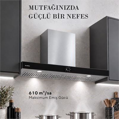 Kumtel Armany 90 cm İnox Davlumbaz