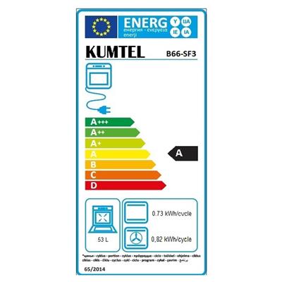 Kumtel Aynalı Flotal Cam Ankastre Fırın 4 Prog. B66-SF3(MT)