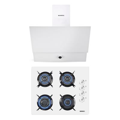 Kumtel Beyaz 2li Ankastre Cam Set (Ocak-Davlumbaz)