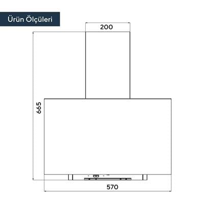 Kumtel Beyaz Cam Davlumbaz Da6-833