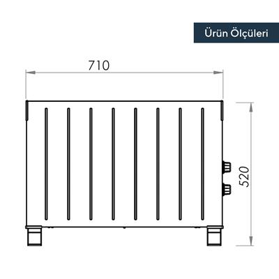 Kumtel Beyaz Fanlı Konvektör Isıtıcı 2500W HC-2952