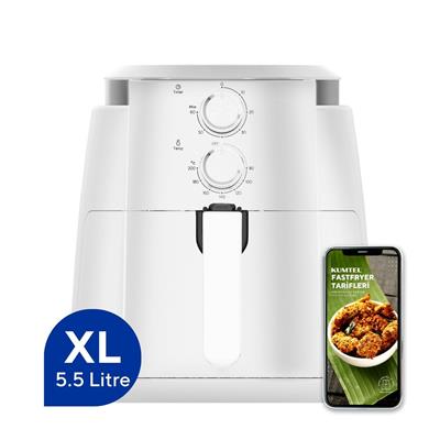 Kumtel Beyaz XL Fastfryer (Yağsız Fritöz Airfryer) HAF-01
