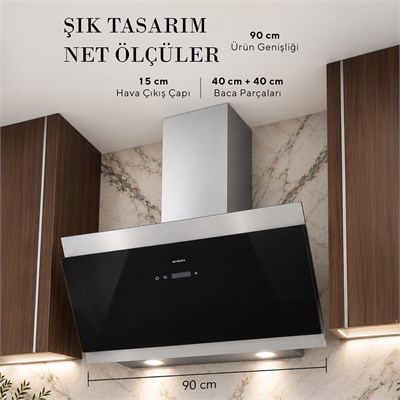 Kumtel Broma 90 Cm Davlumbaz