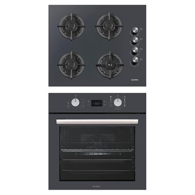 Kumtel Digital Plus 15 Programlı 2'li Antrasit(Gri) Ankastre Set (Ocak-Fırın)