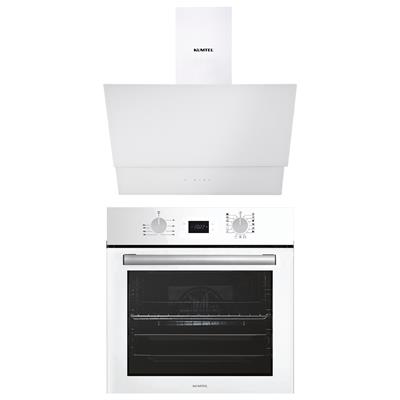 Kumtel Digital Plus 15 Programlı 2li Beyaz Ankastre Set (Fırın-Davlumbaz)