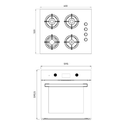 Kumtel Digital Plus 15 Programlı 2li Siyah Ankastre Set (Ocak-Fırın)