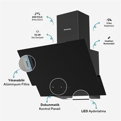 Kumtel Digital Plus 15 Programlı Ankastre Set - Siyah